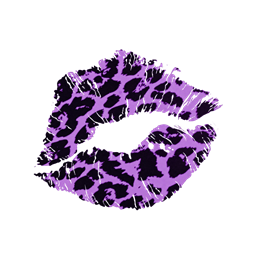 Purple leopard kiss