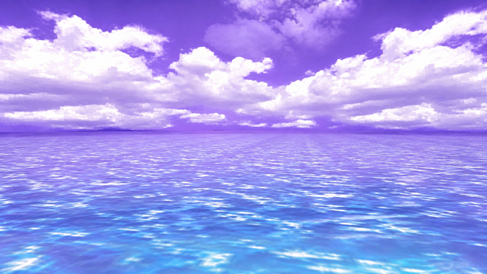 Lavender ocean and clouds
